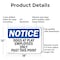 Signmission Dogs At Play Employees Only Past This Point OSHA Notice Sign, Aluminum, 18in W x 12in L, 2PK OS-2PACK-NS-A-1218-L-11437 - alternate 3
